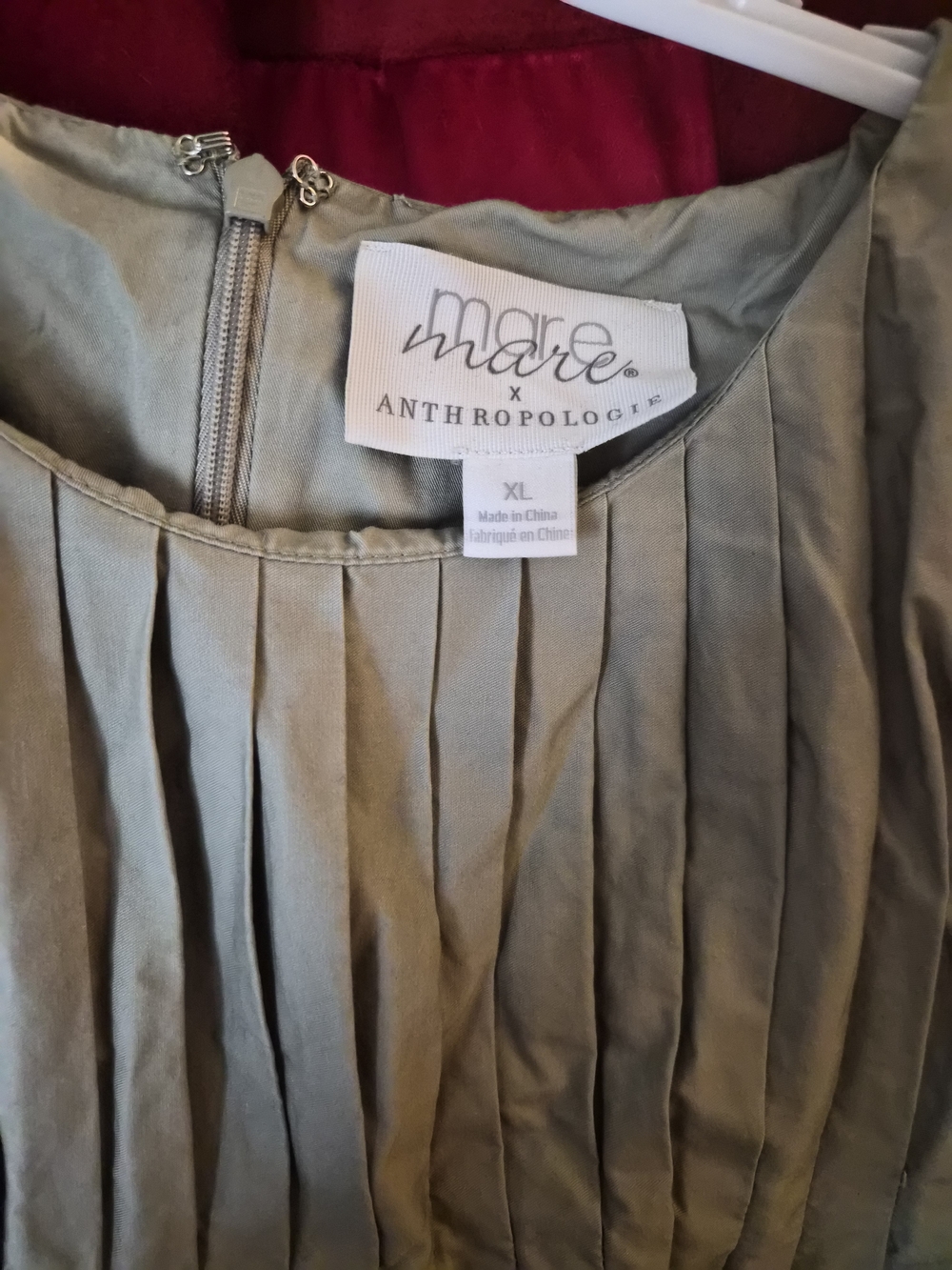 Green Pleated Blouse